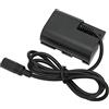 Yunseity Kit di Accoppiamento E6 DC con Adattatore di Alimentazione, Batteria Fittizia Nera 8.4V-4A per 80D 70D 5D4 5D3 60D, Plug and Play (regolamenti europei)