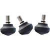 Leofoto LF-19 - Set di 3 piedini universali in gomma per treppiedi da 3/8 in acciaio inox per connettori antiscivolo LS-365C LS-324C LS-324CEX LS-365CEX LM-365C LM-324C LN-284CT LN-284CH LX-324CT