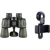 Generic Zoom 20X50 HD BAK4-Prism Binocolo potente Telescopio a lungo raggio Visione notturna bassa Campeggio(Green with holder)