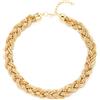 COOLSTEELANDBEYOND Colore Oro Dichiarazione Collana, Intrecciato Vuota Casella Catena Cavo Bavoir Girocollo Choker, Abito da Sera Ballo