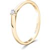 EDELIND 18K oro anello fidanzamento - diamante 0.05-1ct, GIA da 0.3ct | Anello di fidanzamento donna in oro giallo 18 carati (750) con un diamante naturale; da 0,3ct certificato dal GIA