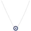 MYSTIC JEWELS by Dalia - Collana con ciondolo a forma di occhio turco, in argento Sterling 925, rotonda, con zirconia cubica, 8.0 Milímetros, Argento, Non è una pietra preziosa