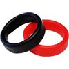HUNTVE Confezione da 2 Anelli in Silicone Altamente Elasticizzati da Uomo (Nero e Rosso)