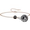 Nergaebe Bracciale con foto personalizzato per donna Bracciale con proiezione di foto personalizzato con foto all'interno Bracciale con foto a cerchio in argento sterling per compleanno, Natale, anniversario