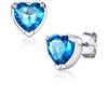 Suplight Orecchini Donna in Argento 925 con Zirconia - Cuore con Pietra Portafortuna 12 Mesi, Accessori Elegante con Confezione Regalo