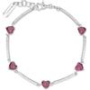 Brosway Bracciale Donna, Bracciale Rigido in Argento e Passion Ruby con Simbolo Cuore | Collezione Fancy - FPR118
