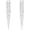 KesaPlan Orecchini lunghi in argento Sterling 925 con nappa, da donna, in argento Sterling 925