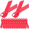 Holibanna Elegante Spilla Con Nastro Rosso 50 Pezzi Design Unico Per Eventi Di Raccolta Fondi
