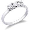 GV GIOIELLI DI VALENZA Anello Trilogy in Oro bianco 18k con Diamanti, 0,60 ct.
