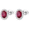 Brosway Orecchini Donna, Orecchini a Lobo in Argento e Passion Ruby | Collezione FANCY - FPR15