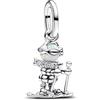 PANDORA Moments 793514C01 - Ciondolo a forma di sciatore in argento sterling con zirconi, compatibile Moments e ME Braccialetti, Weiß, Argento sterling, Zirconia cubica