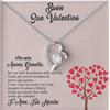 Bramart Collana Donna Buon San Valentino Idea regalo per lei Finitura in Argento, Anniversario Matrimonio Idee Regali San Valentino - Cofanetto con DEDICA incluso (Buon San Valentino - Anima Gemella)