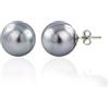 inSCINTILLE Orecchini Perle a Lobo in Argento Rodiato 925 con Chiusura a Farfallina, Made in Italy