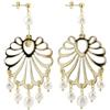 Lebole Gioielli Orecchini Chandelier Conchiglia Plexi Specchio E Seta Perla