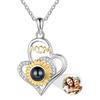 Glooraca Collane di foto per donne Collana personalizzata con immagine all'interno della collana di proiezione Collana di foto personalizzata per donne fidanzata mamma regali di compleanno (Style 27)