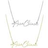 Cavaliere Gioielli Collana con Nome Stile Firma in Argento 925 Personalizzata Made in Italy Pendente Donna Ragazza Moda - Tutti i Nomi (Argento)