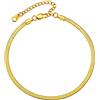 PROSTEEL Cavigliera Acciaio Donna Cavigliera Catena Piatta Gioiello Cavigliera Acciaio Inossidabile Oro 22+5cm Regolabile