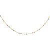 SINGULARU - Collana Dots Colors Enamel. Catena con Sfere Colorate in Argento Sterling 925 con Finitura Placcata Oro 18Kt o Rodio. Lunghezza 35 cm + 5 cm di Estensione. Gioielli per Donna