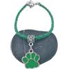 Generic braccialetti da donna ciondolo impronte di zampe corda in pelle multicolore 18 cm