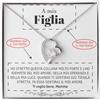 Bramart Collana Donna con Dedica Personalizzabile Finitura in Oro Bianco o Rosa, Argento - Idee Regali per lei - Compleanno, Natale - Cofanetto con DEDICA incluso (1 Cuore Personalizzabile)