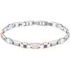 Maserati Bracciale Uomo in Acciaio, Zaffiri sostenibili, Collezione Sapphire - JM224AXO01