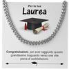 Bramart Regalo Laurea Uomo Collana in Acciaio Inox Lucidato di Altissima qualità Idea Regalo per lui Festa di Laurea - Cofanetto con DEDICA incluso (Laurea Uomo)