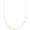 SINGULARU - Collana Dots. Catena in Argento Sterling 925 con Placcatura Oro 18Kt e Sfere. Regolabile fino a 55 cm. Gioielli da Donna