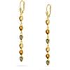 Sakrami Orecchini Donna Sakrami in Argento 925 Dorato con Ambra Multicolor a Goccia + Scatola con Incisione Personalizzata - Idea Regalo Nascita, Natale o Comunione