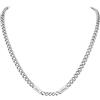 U7 Collana Uomo con Nome Personalizzabile Collana Personalizzata con 2 Nomi Catena Cubana 5mm Acciaio Inossidabile Lunghezza 46 cm Regalo per Uomo e Donna Natale Compleanno