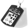 amorili Collana Uomo Marina Militare - Piastra Militare in Acciaio Inossidabile con Simbolo Inciso - Girocollo Dog Tag Stile Militare Elegante e Resistente cll0760b