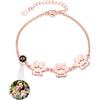 GBTROEY Bracciale personalizzato con nome della zampa, braccialetto con proiezione di foto, braccialetto con zampa di cane e zampa di gatto, gioielli per animali domestici per le donne