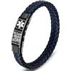 Theluckytag Bracciale medico migliorato da uomo e donna con codice QR, acciaio al titanio, per polsi fino a 20,3-25,4 cm, più spazio per personalizzazione (versione in lingua italiana non garantita),
