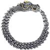 HADAVAKA Bracciale A Catena Del Drago D'argento Fatto A Mano, Bracciale Del Drago D'argento Fatto A Mano, Bracciali Fatti A Mano, Bracciale A Catena Del Drago Da Uomo, Bracciale Da Uomo In Stile Retrò (22cm)
