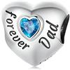 Teleye Love Family Charm Charm in Argento Sterling 925 Adatto per Collana con Bracciale Pandora (Dad)