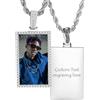 MeMeDIY Personalizzata Ciondolo Collana Commemorativa per Uomo/Donna Collana con Foto Personalizzata a Forma Rotonda/a Forma di Cuore Incisione di Immagine/Testo/Nome/Data G1-30