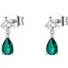 Brosway Orecchini Donna, Orecchini Pendenti in Argento e Life Green | Collezione FANCY - FLG113