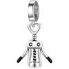 LES FOLIES DI PAOLA GRIECO Charm Cavatappi Vintage Apri bottiglie ciondolo pendente in argento 925 - Les Folies per Pandora