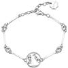 Brosway Bracciale Donna, Bracciale Rigido in Acciaio e Cristalli con Simbolo Lettere | Collezione Chakra - BHKB060