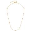 JEWELS BY LEONARDO Collana Ciao Mini catena con ancora in acciaio inox dorato con cristalli di vetro trasparenti, lunghezza 40-45 cm, regalo da donna 022919, 40 cm, Acciaio inossidabile, Nessuna