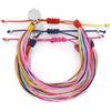 SINGULARU - Bracciale Pack 3 Carla Rainbow. Acciaio e Cavo. Gioielli da donna.