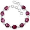 Silver Palace Bracciale in rubino naturale in argento sterling per donna e ragazza