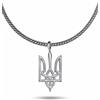 d'origine Collana con stemma ucraino, catena ucraina, catena a tre punti, gioielli ucraini, gioiello ucraino, stemma ucraino da uomo, argento