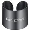 PROSTEEL Anello Aperto Personalizzato Donna Uomo Semplice Unisex, Acciaio Inossidabile, Largo 17 mm, Misura Regolabile 12-27, Stile Hip Hop Punk, Nero (con Confezione)
