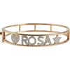 FADA GIOIELLI Bracciale Rigido in Argento 925 con Nome Personalizzabile ricoperto di Strass - Bracciale a Manetta Donna Chiusura a cassonetto - Idea Regalo (Oro)