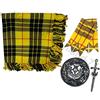 Tidoneam Kilt Fly Plaid 121,9 x 121,9 cm scozzese Highland Fly plaid spilla & Pin antichi/Kilt Lampes Set, Macleod di Lewis, Taglia unica