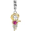 GNOCE Piccolo Principe Abbracci Cuore Della Pietra Preziosa di Fascino Del Pendente Dell'argento Sterlina 925 Pendenti E Ciondoli Perline Gioielli Regalo Per Le Donne Ragazze Fit Bracciali/Collana