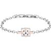 Morellato Bracciale Uomo in Acciaio Inossidabile, Pietra Pavè, IP Oro Rosa, Collezione Versilia, Rosa dei Venti - SAHB15