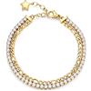 Brosway Bracciale Donna, Bracciale Tennis in Acciaio e Cubic Zirconia con Simbolo Stella | Collezione Desideri - BEI046