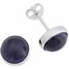 mantraroma orecchini a bottone in argento 925 con pietra preziosa viola ametista orecchini in vero argento sterling da donna regalo