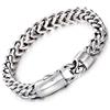 Wycian Braccialetti Uomo Donna, Bracciale Uomo Argento Catena Acciaio Inossidabile Élégant Simple 22CM Gioielli Regalo
